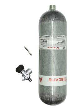 Acecare CE 6.8L/415CU.IN. 4500psi HPA Tank for Paintball Outdoor Game and Rebreather for SCBA and EEBD with Small Gauge Valve